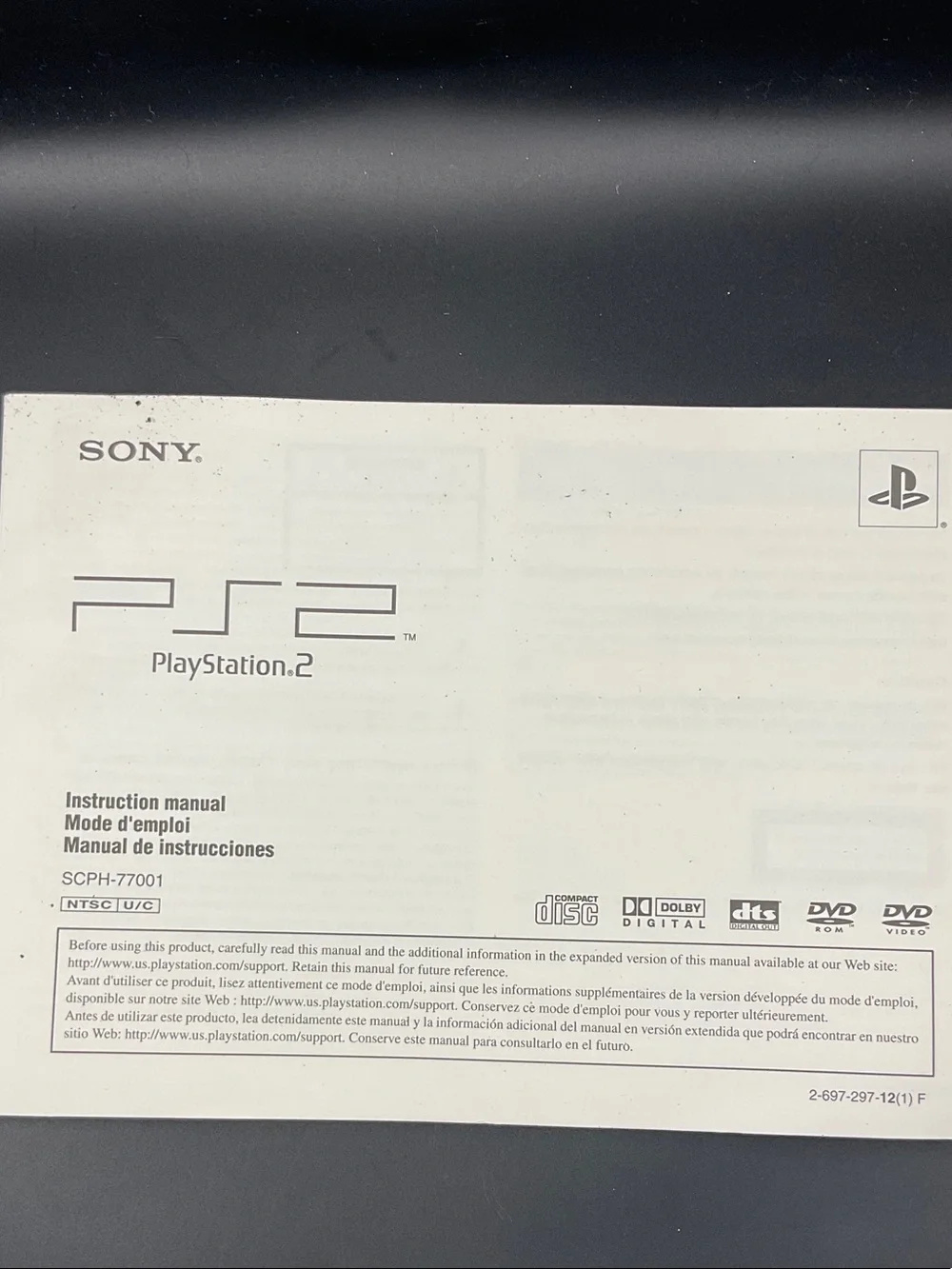 Sony PlayStation 2 Online Start-Up Disc Insert - White/Blue